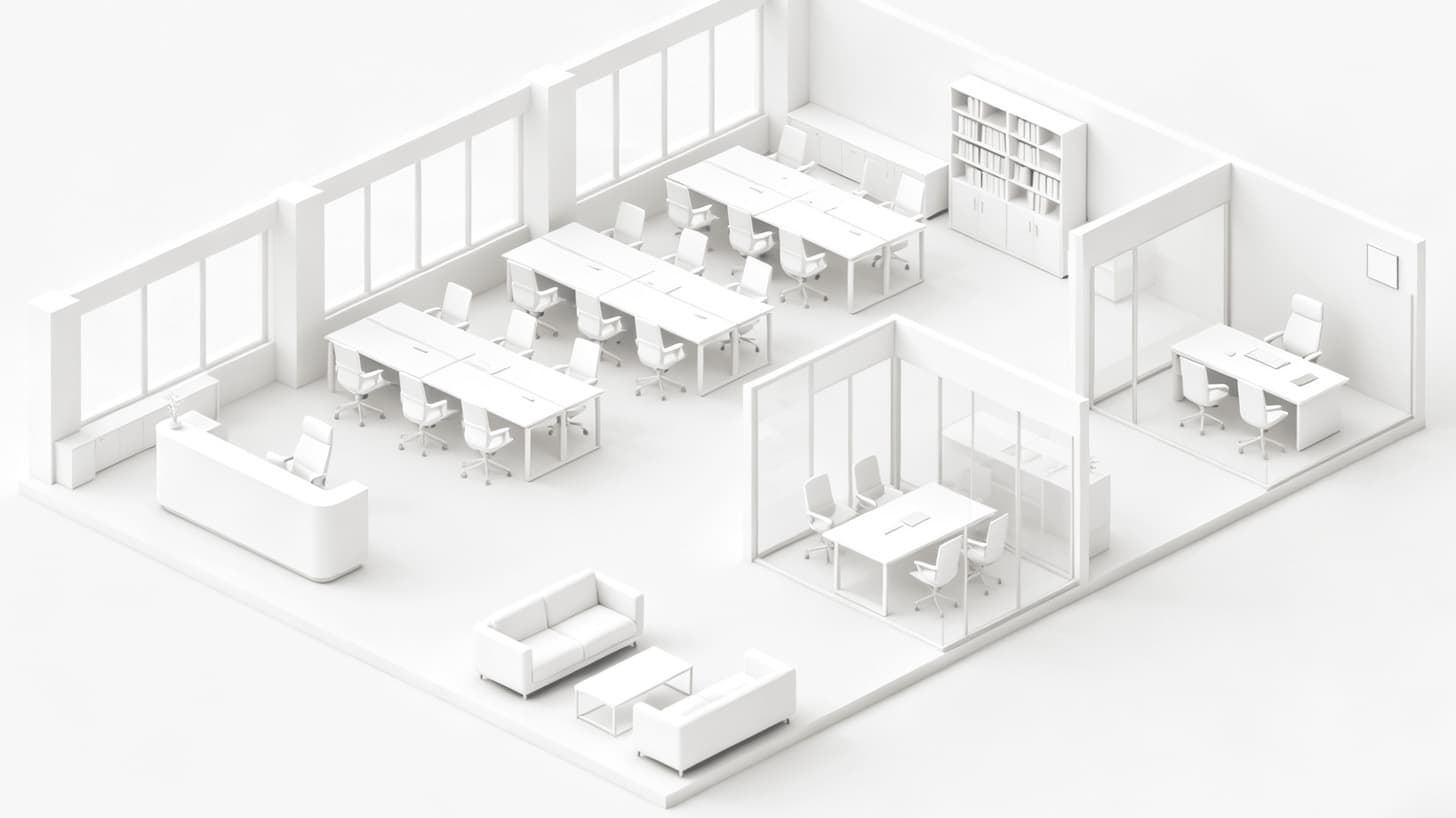 Office network layout with access points, switches, and internet failover